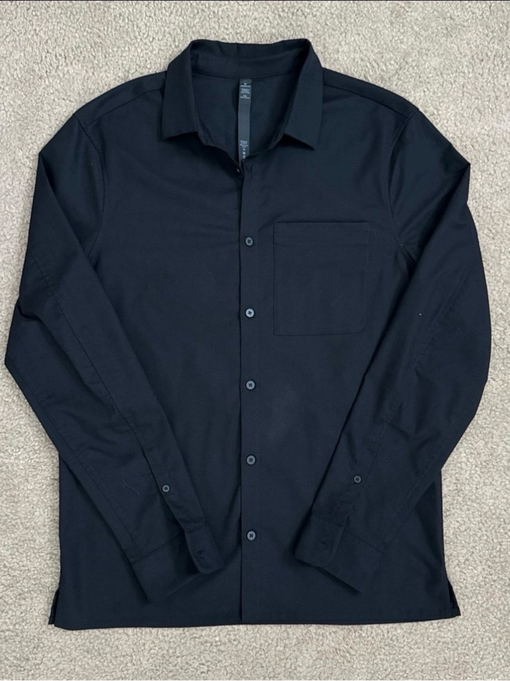 lululemon athletica Black Long-Sleeve Button-Down Shirt